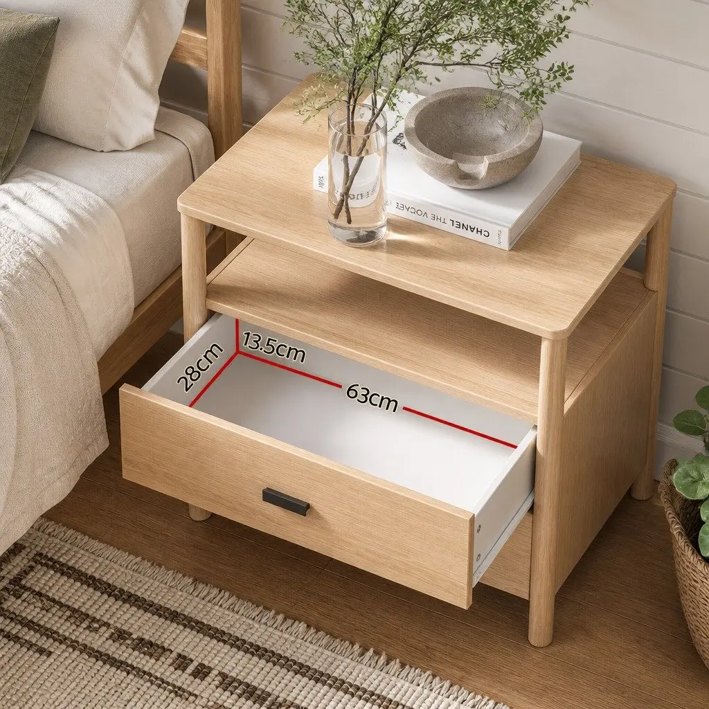 Pine Wood Nightstand