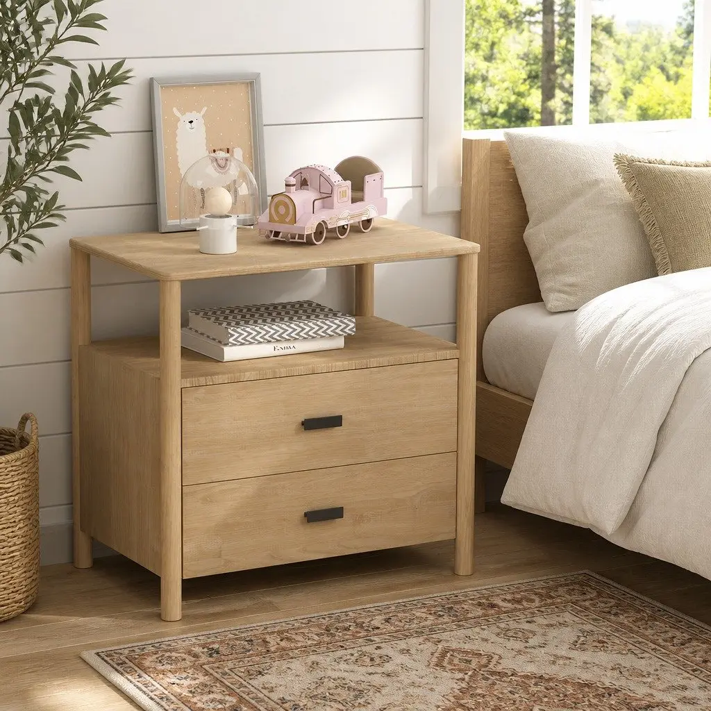 Pine Wood Nightstand
