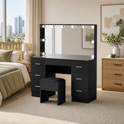 Specifications of Black Dressing Table Vanity Set with Stool