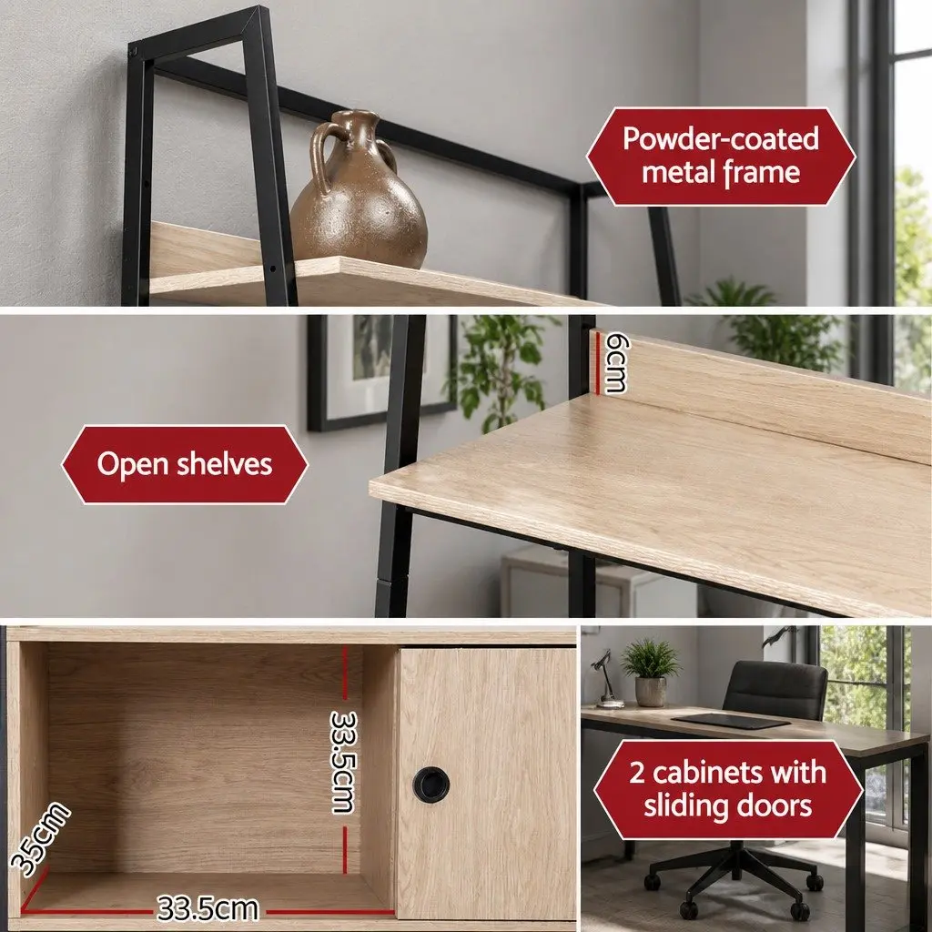 5 Tier Oak Cube Bookshelf Unit