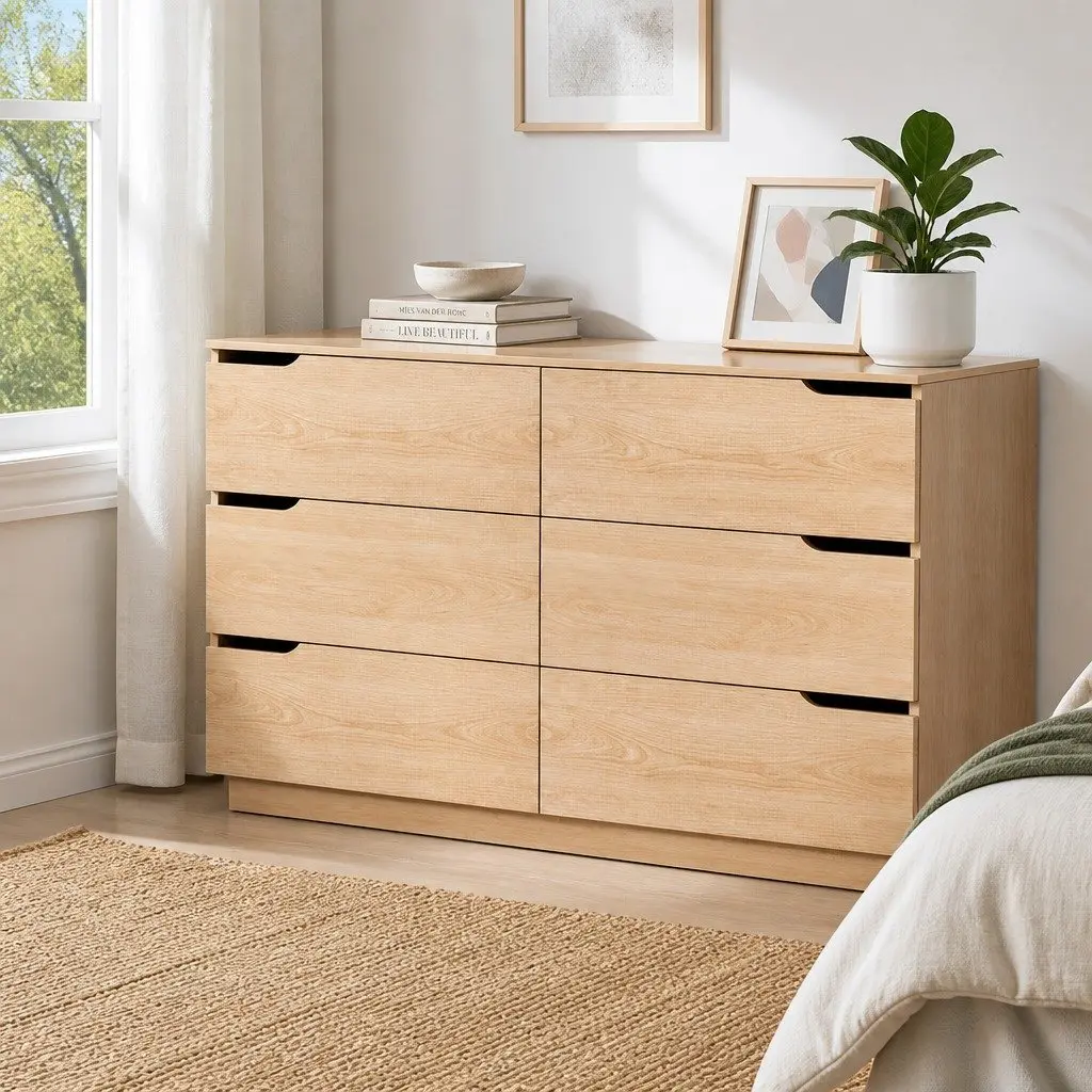 6 Drawer Chest in Pine Finish