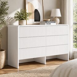 6 Drawer Chest of Drawers - Dimensions: 120 x 40 x 75.5 cm