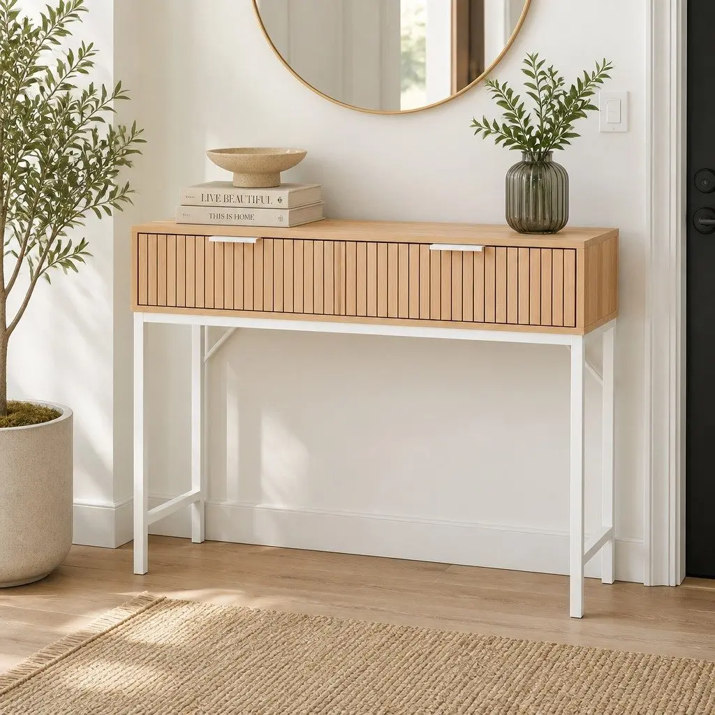 92cm Console Table with Drawers