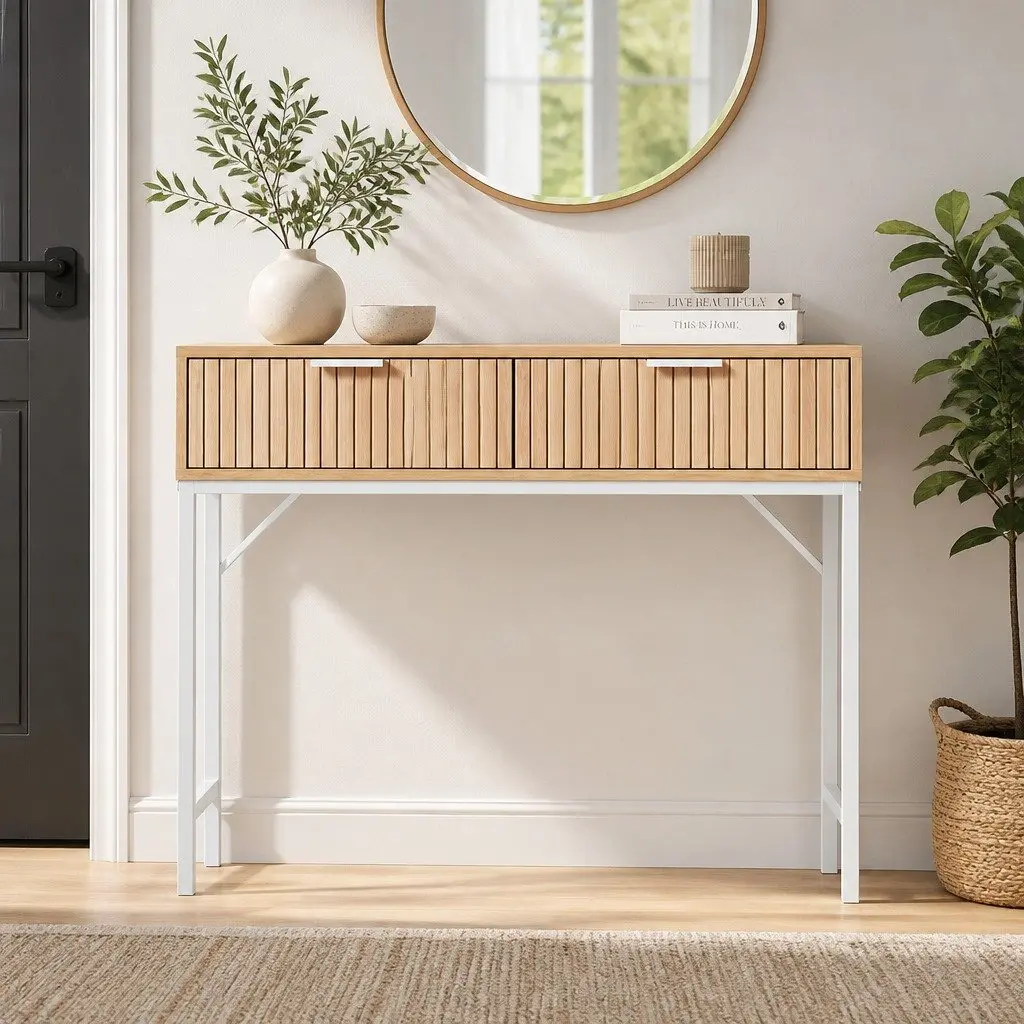 92cm Console Table with Drawers
