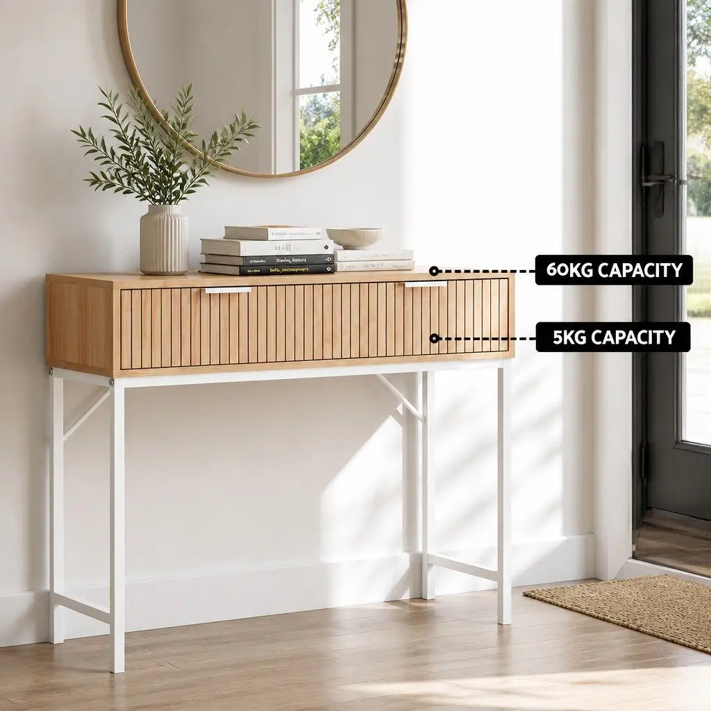 92cm Console Table with Drawers