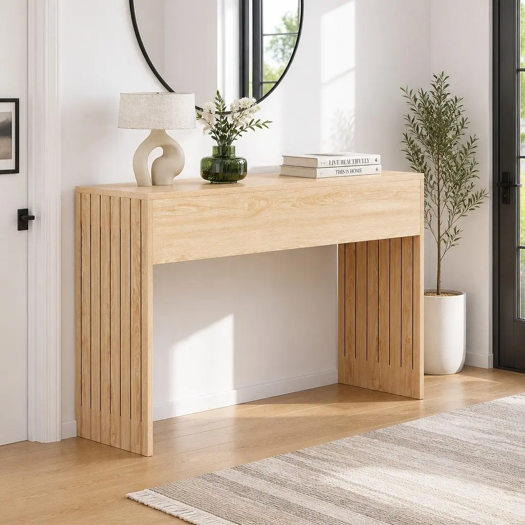 Console Table Hallway 120CM Pine Wood Grain Side Table Living Room