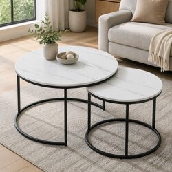 Dimensions and Materials of Nesting Coffee Table Set
