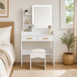 Specifications of Hollywood-Style White Vanity Set
