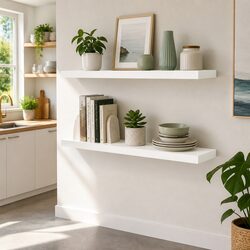 Specifications of White Floating Wall Shelf Set of 2