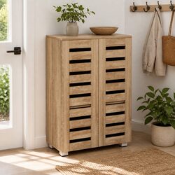 5-Tier Shoe Storage Cabinet: 60cm x 33.5cm x 87cm