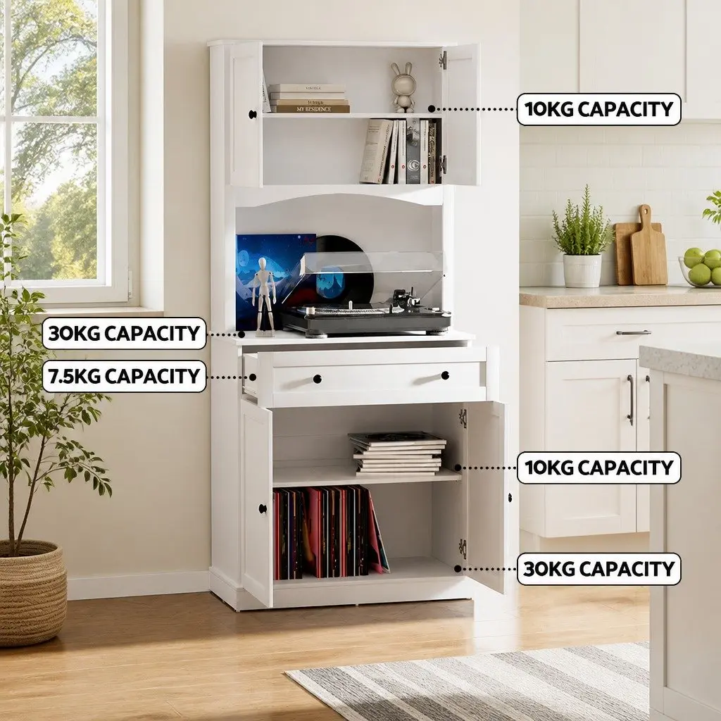 White Buffet Sideboard 180cm High