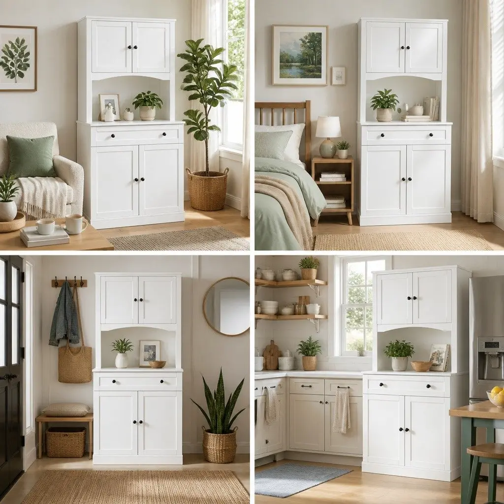 White Buffet Sideboard 180cm High