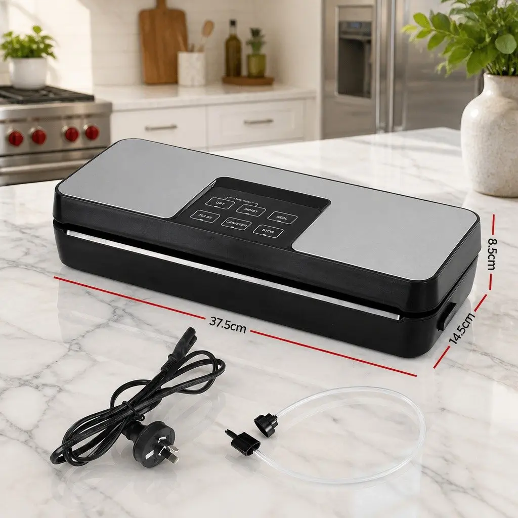 Food Vacuum Sealer Machine Auto Seal Slide Cutter Touch Control 5 Modes Kitchen