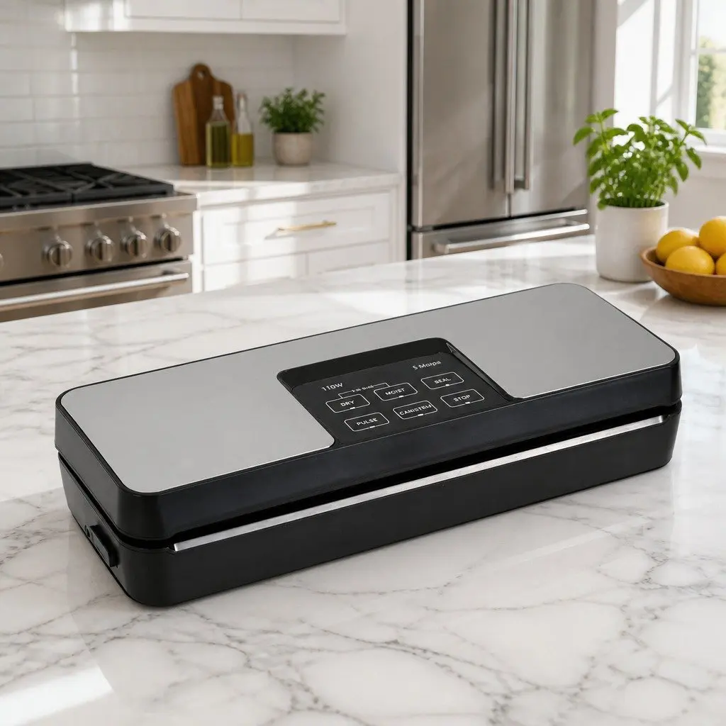 Food Vacuum Sealer Machine Auto Seal Slide Cutter Touch Control 5 Modes Kitchen