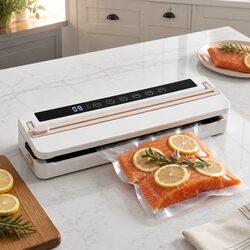 Food Vacuum Sealer Machine 110W Auto Seal 6 Modes LED Timer Built-in Cutter