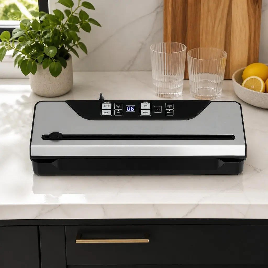 Food Vacuum Sealer Machine Kitchen 32cm Black