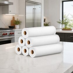 Food Vacuum Sealer Bags 28cm x 6m Roll Storage Fresh Keeping Kitchen Pack of 6