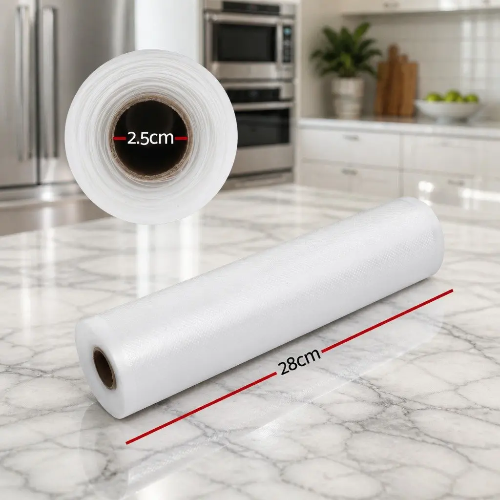 Food Vacuum Sealer Bags 2 Rolls Kitchen Storage 28cm x 6m