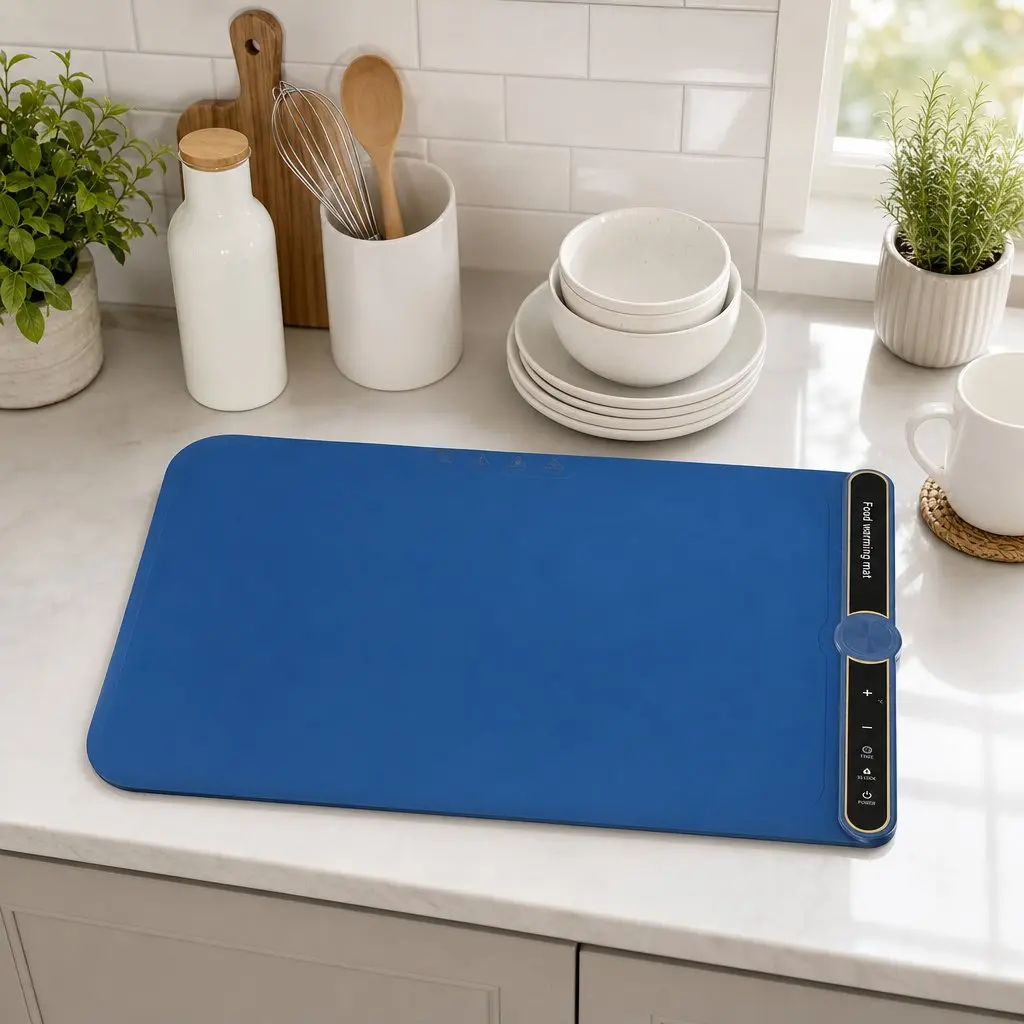 Electric Food Warming Mat 60 x 38cm Heating Tray with Timer Controls