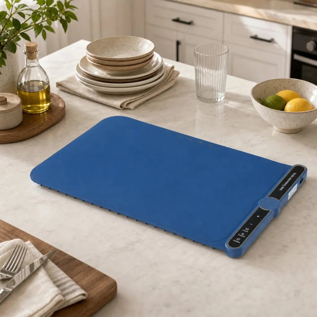 Electric Food Warming Mat 60 x 38cm Heating Tray with Timer Controls