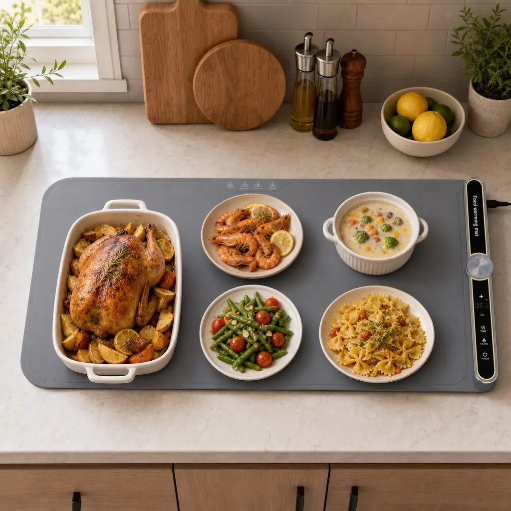 80 x 38cm Electric Food Warming Mat with 9 Heating Levels