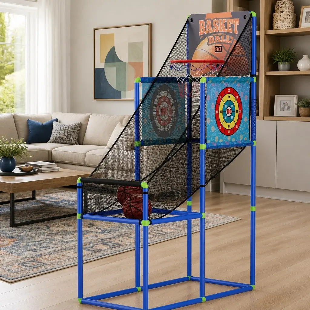 Basketball Shooting Game Machine with Adjustable Height