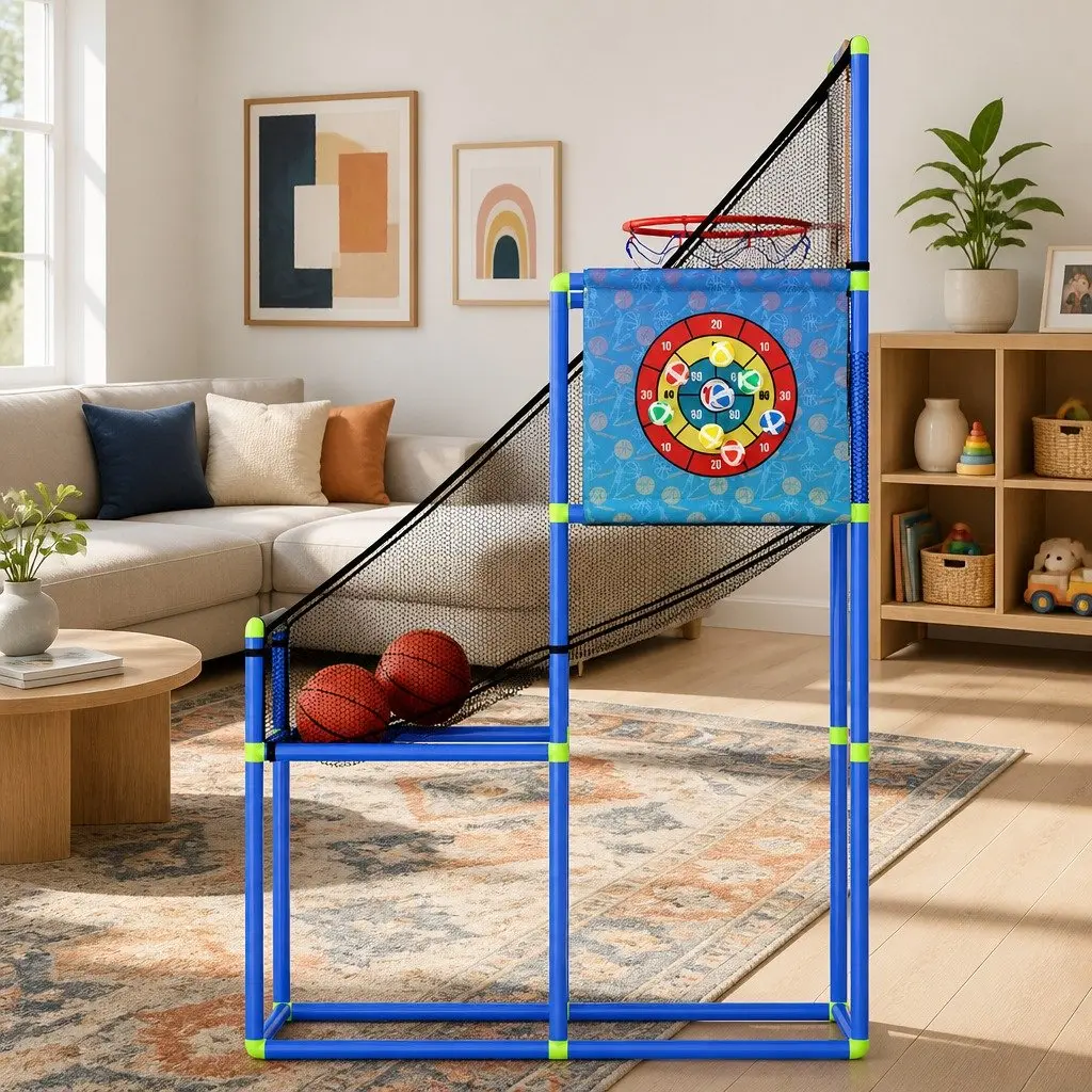 Basketball Shooting Game Machine with Adjustable Height