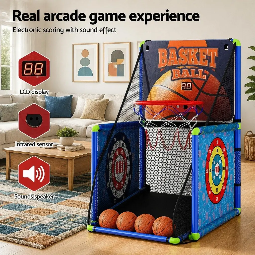 Basketball Shooting Game Machine with Adjustable Height