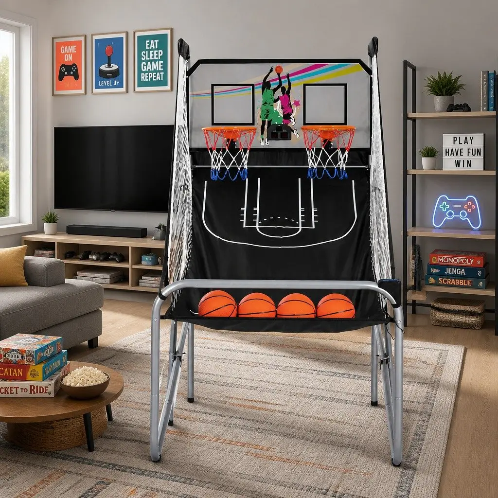 Basketball Shooting Machine Arcade Game Indoor Outdoor 205cm x 110cm x 204cm