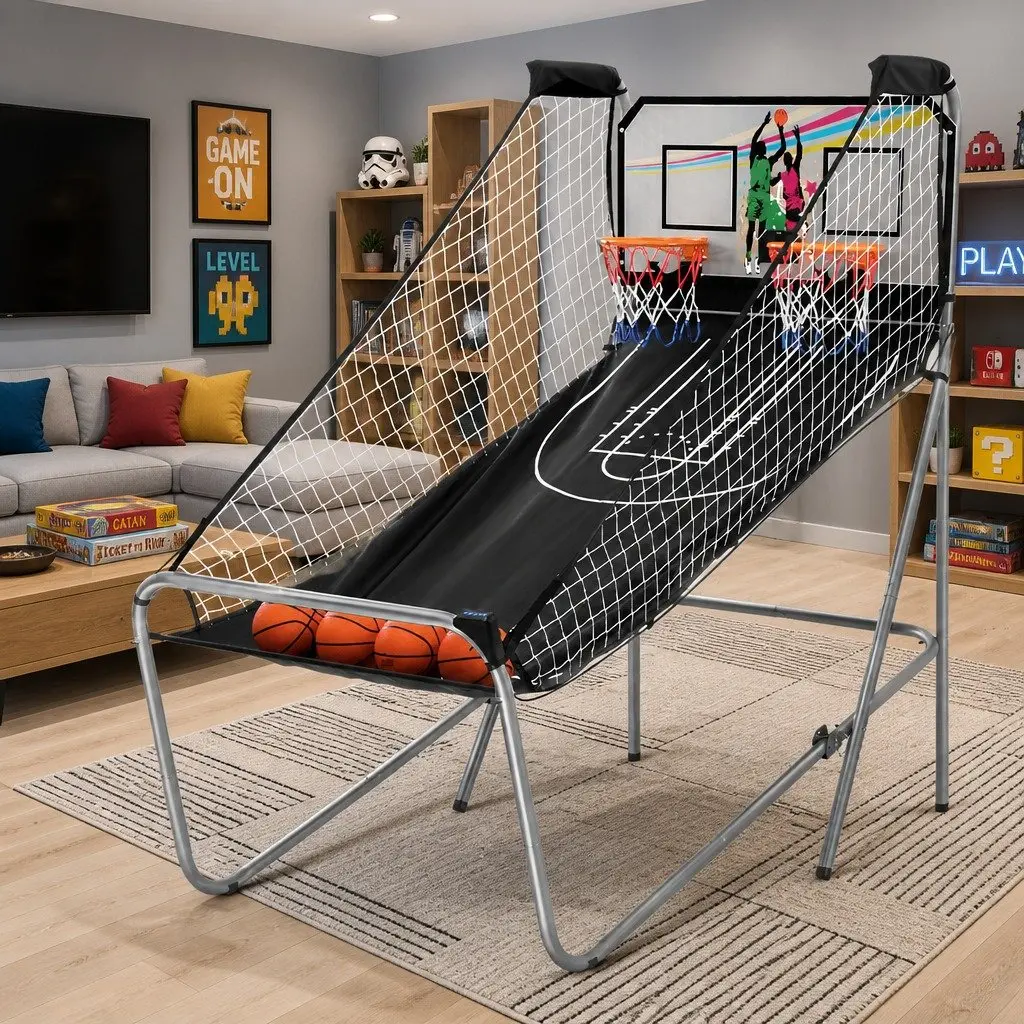 Basketball Shooting Machine Arcade Game Indoor Outdoor 205cm x 110cm x 204cm