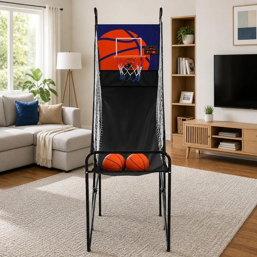 Basketball Shooting Machine Arcade Game Electronic Scorer 8 Games Indoor Outdoor