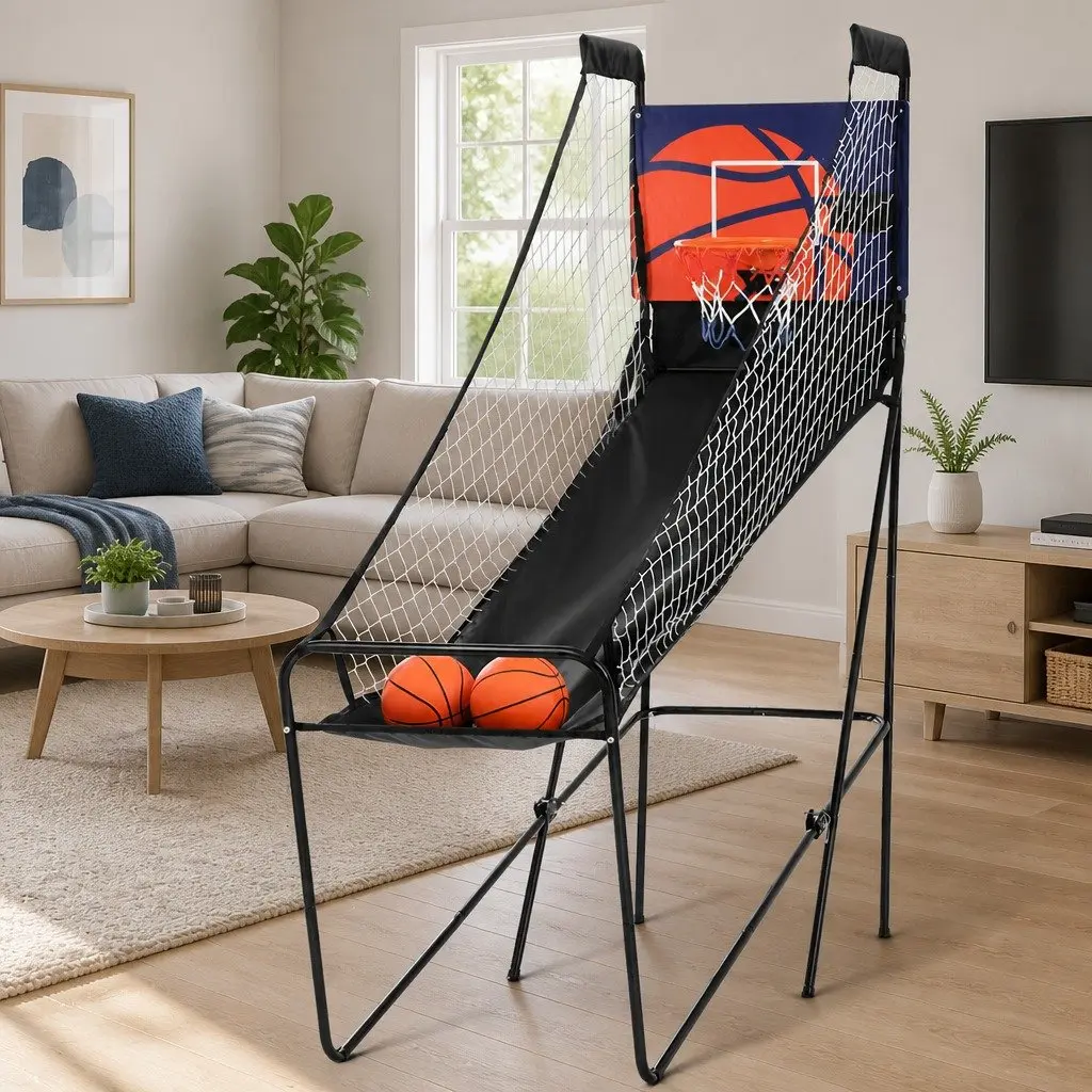 Basketball Shooting Machine Arcade Game Electronic Scorer 8 Games Indoor Outdoor
