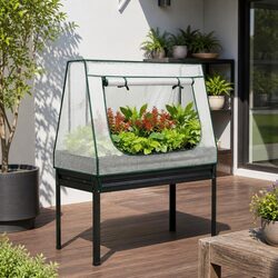 Elevated Garden Bed 116x60cm with Mini Greenhouse Cover Specs