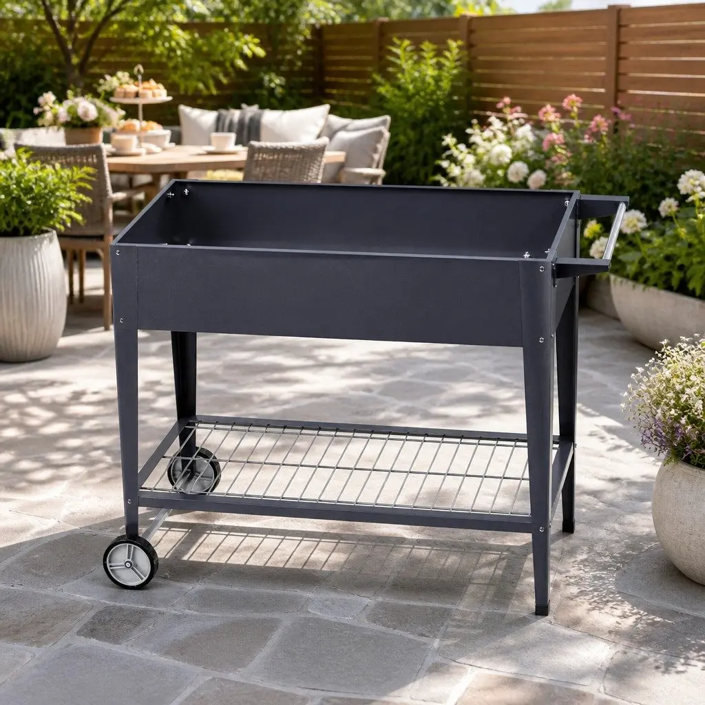 Garden Bed x2 Elevated Planter 100cm x 40cm x 80cm