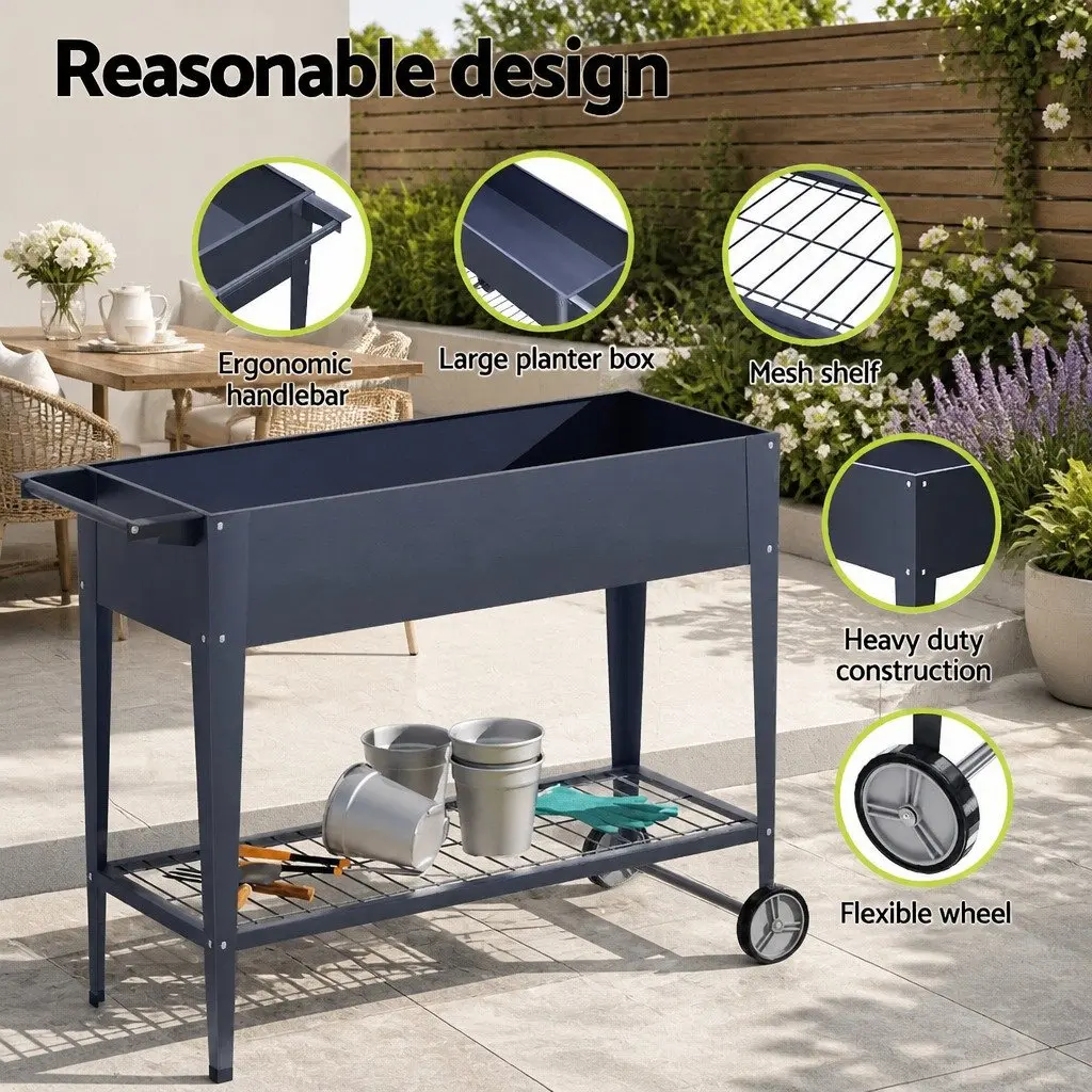 Garden Bed x2 Elevated Planter 100cm x 40cm x 80cm