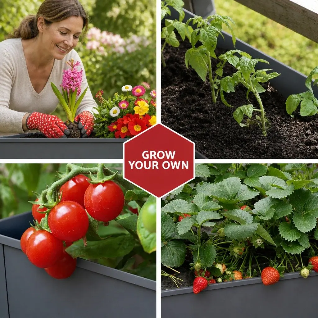 Raised Garden Bed 100x40x80cm Elevated Planter Box on Wheels Herb Vegetable Grow