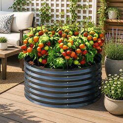 90x45cm Raised Garden Bed in Galvanised Steel