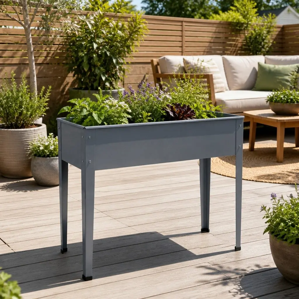 Elevated Garden Bed Planter Box 100x80x30cm