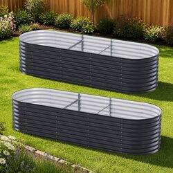 240cm x 80cm Galvanised Steel Raised Garden Bed Specifications