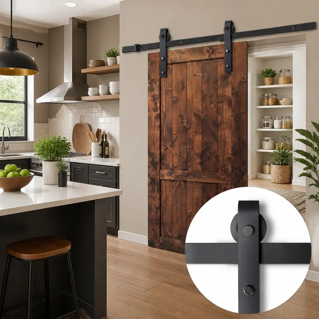2.44m Barn Door Hardware Track Set for Interior Doors