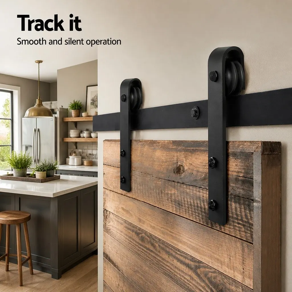 2.44m Barn Door Hardware Track Set for Interior Doors