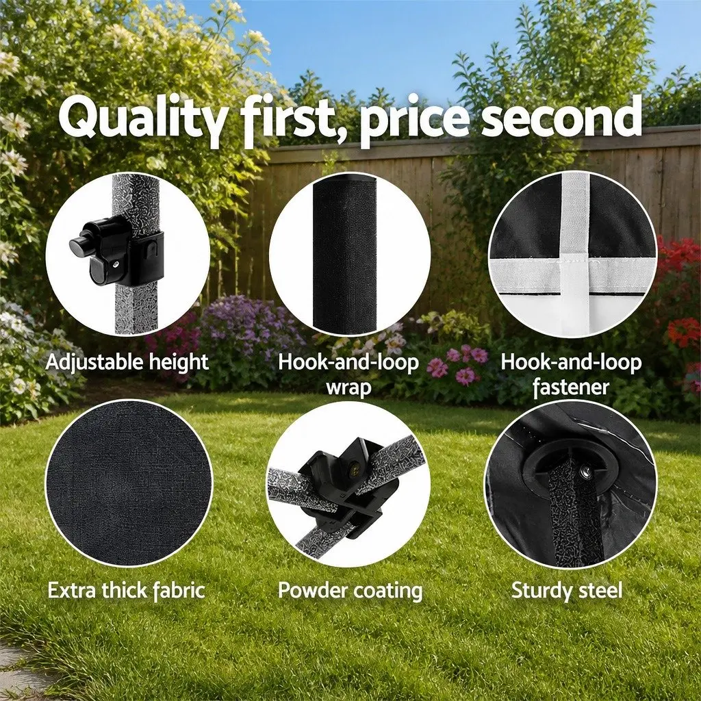 Pop Up Gazebo Tent 3x3m Folding Marquee Outdoor Canopy Shelter Black