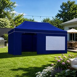 3x6m Pop Up Gazebo with Steel Frame and Canopy