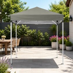 Outdoor Gazebo 2x2m Patio Garden Marquee Shade Canopy w/ Base Pods Grey