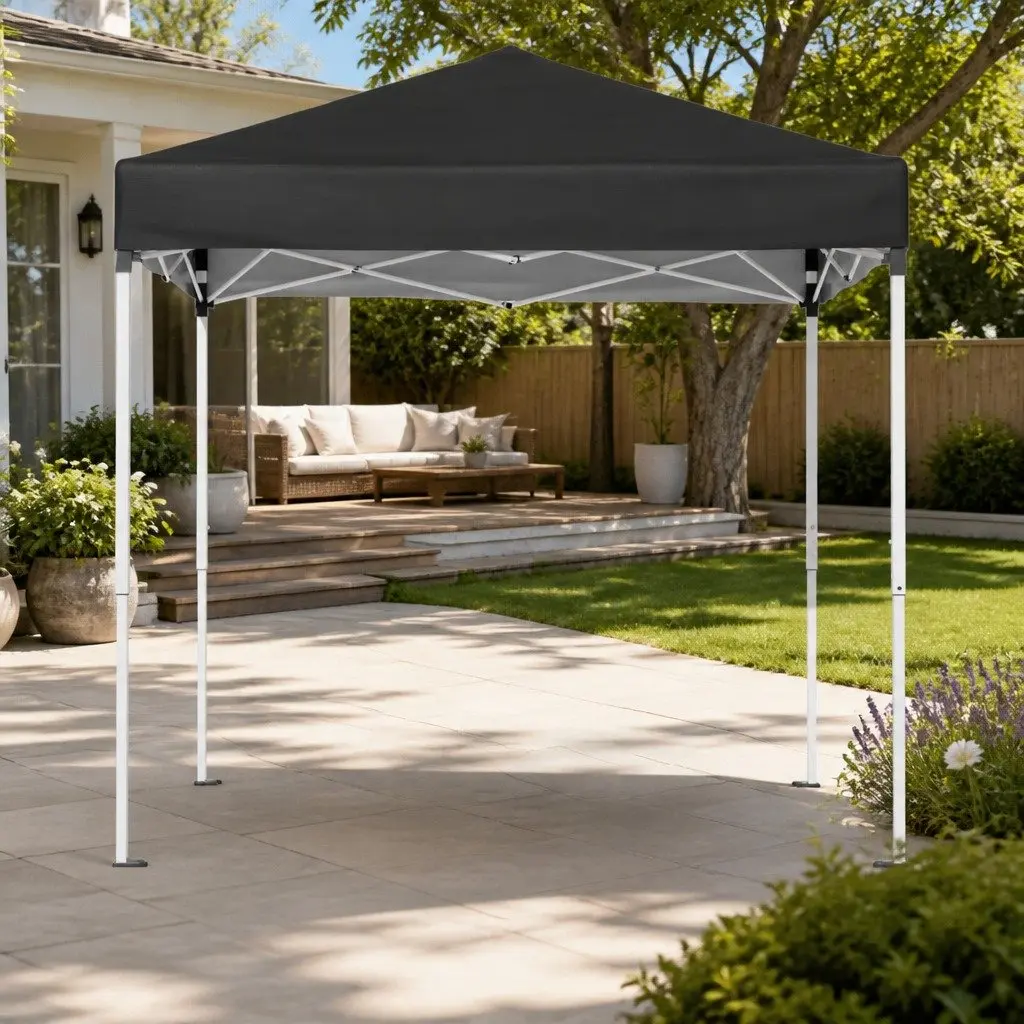 Gazebo Outdoor Patio Garden 2x2m Shade Portable Canopy Black