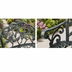 Specifications of 100cm Cast Aluminium Garden Bench