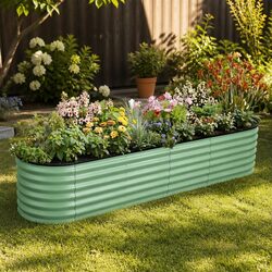 Specifications of Oval Raised Garden Bed 240x60x45cm