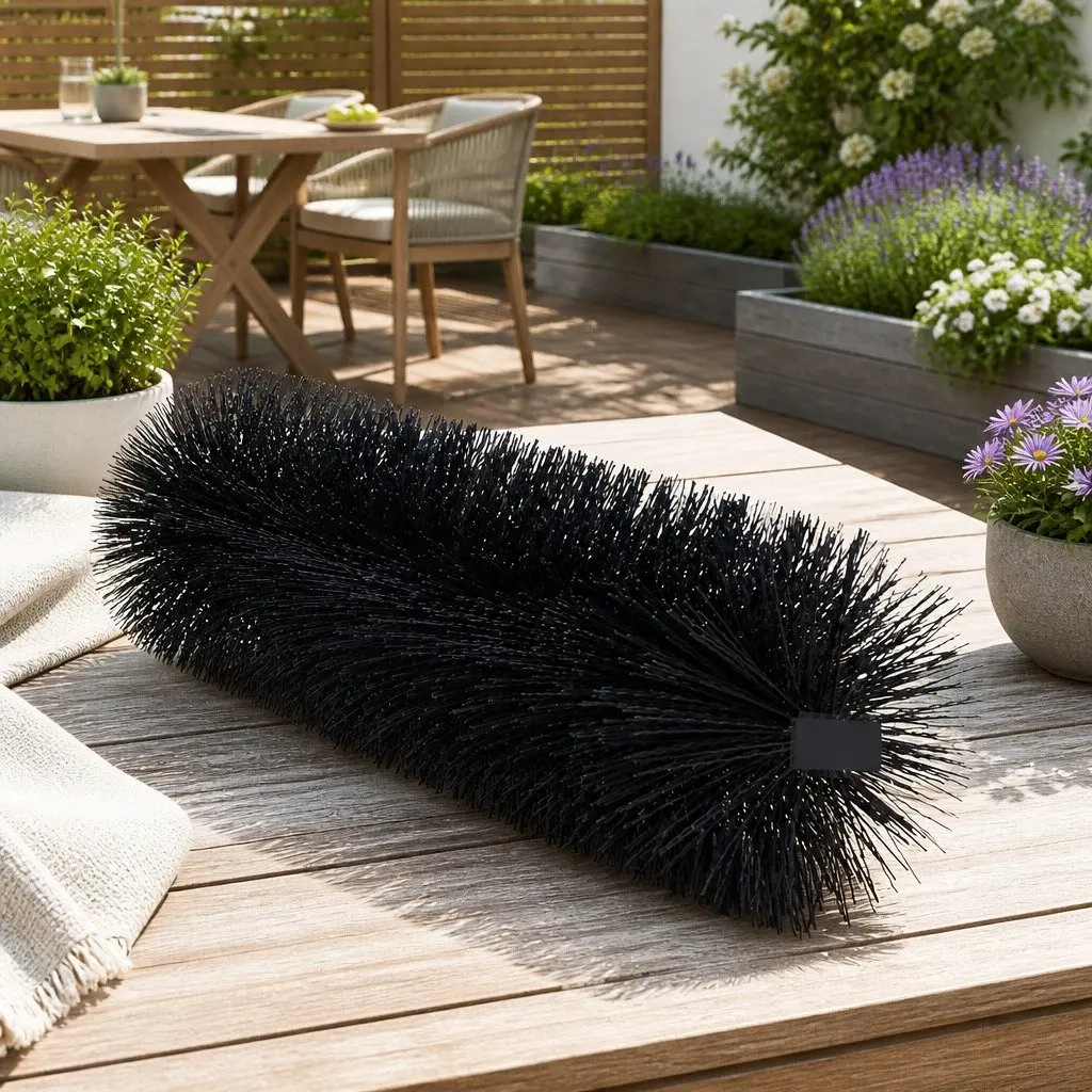 Gutter Guard Brush 16M 92X10cm Black Debris Protection Nylon Bristles Pack 18
