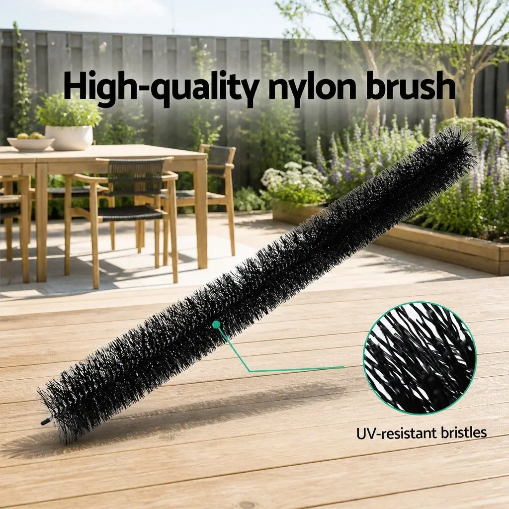 Gutter Guard Brush 16M 92X10cm Black Debris Protection Nylon Bristles Pack 18