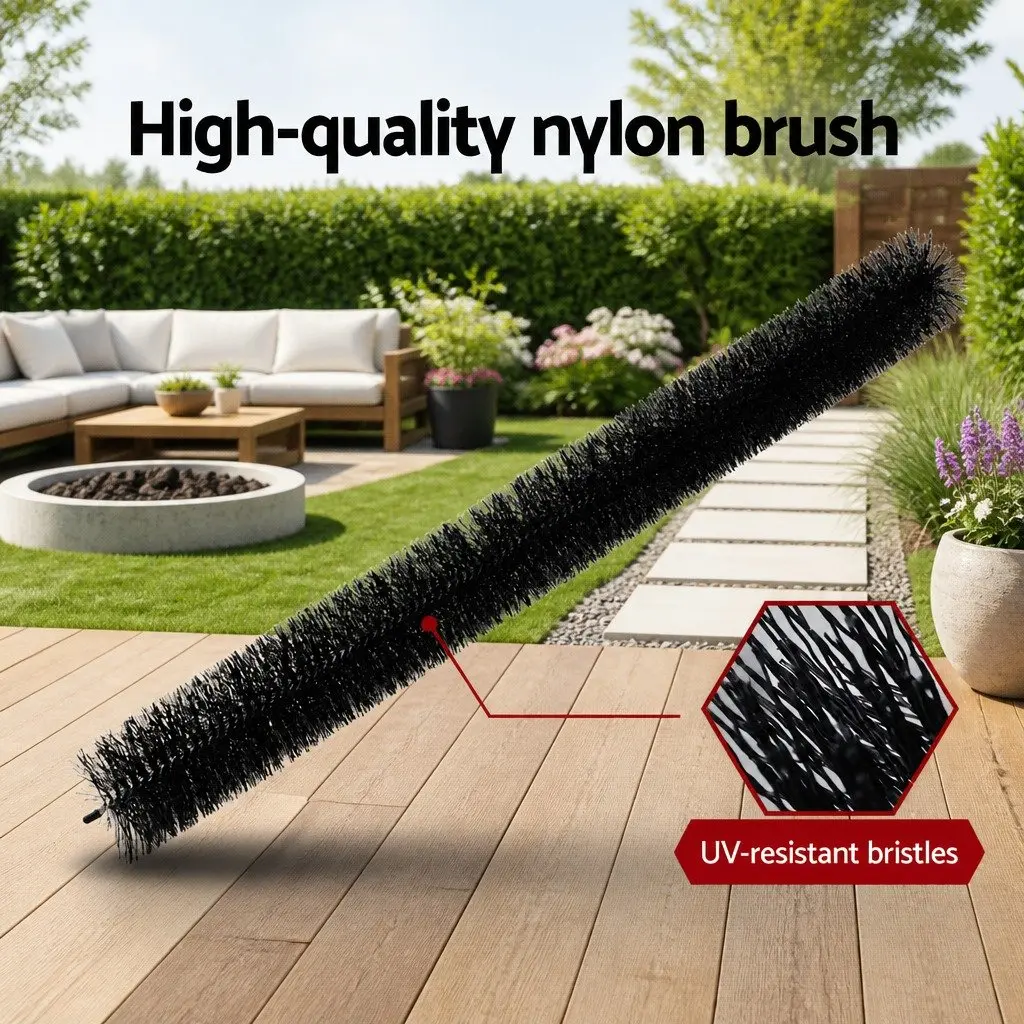 Gutter Guard Brush 92cm x 10cm Black Debris Protection Nylon Bristles 48 Pack
